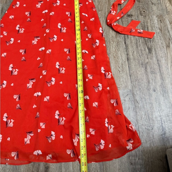 Banana Republic Red Floral Midi Dress - Picture 5 of 16